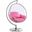 Luna Durable Fabric Acrylic Swing Chair In Pink