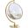 Luna Faux Fur Acrylic Swing Accent Chair In White