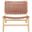 Luna Leather Woven Accent Chair in Natural