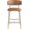 Lupita Vegan Leather Counter Stool Set of 2 In Cognac and Brushed Gold
