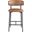 Lupita Vegan Leather Counter Stool Set of 2 In Cognac and Matte Black