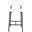 Lupita Vegan Leather Counter Stool Set of 2 In White and Matte Black
