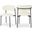 Lupita Vegan Leather Dining Chair Set of 2 In Cream/Matte Black