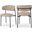 Lupita Vegan Leather Dining Chair Set of 2 In Taupe and Matte Black