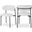 Lupita Vegan Leather Dining Chair Set of 2 In White and Matte Black