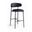 Lupita Vegan Leather Upholstered Bar Stool Set of 2 In Black