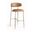 Lupita Vegan Leather Upholstered Bar Stool Set of 2 In Cognac