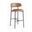 Lupita Vegan Leather Upholstered Bar Stool Set of 2 In Cognac