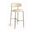 Lupita Vegan Leather Upholstered Bar Stool Set of 2 In Cream