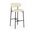 Lupita Vegan Leather Upholstered Bar Stool Set of 2 In Cream