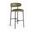 Lupita Vegan Leather Upholstered Bar Stool Set of 2 In Olive