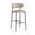 Lupita Vegan Leather Upholstered Bar Stool Set of 2 In Taupe