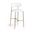 Lupita Vegan Leather Upholstered Bar Stool Set of 2 In White