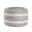 Lurex Striped Ombre Nautical Flatweave Pouf In White and Navy