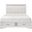 Luster Eastern King Platform Bed with Footboard Storage In White