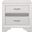 Luster White And Silver Glitter Nightstand