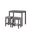 Lux 3 Piece Counter Height 36 Inch Pub Table Set with Tufted Linen Stools In Gray
