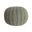 Luxa Cableknit Cotton Round Ottoman Pouf In Sage Green