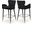 Luxe Velvet Stool Set of 2 In Black