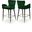 Luxe Velvet Stool Set of 2 In Green