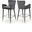 Luxe Velvet Stool Set of 2 In Grey