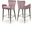 Luxe Velvet Stool Set of 2 In Pink