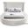 Luxus Velvet King Bed In Cream