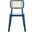 Luz Cane Dining Chair Set of 2 in Navy