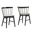 Lykke Curved Spindle Back Dining Chairs Set of 2 In Black