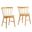 Lykke Curved Spindle Back Dining Chairs Set of 2 In Natural