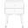 Lyla Mid Century Retro Silver Cap Nightstand in White and Silver