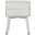 Lyla Silver and Grey Mid Century Retro Silver Cap Nightstand
