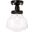 Lyle 1 Light Black And Clear Seeded Glass Flush Mount LD6246BK