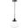 Lyle 1 Light Black And Clear Seeded Glass Pendant LD6252BK