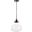 Lyle 1 Light Black And Clear Seeded Glass Pendant LD6258BK