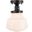 Lyle 1 Light Black And Frosted White Glass Flush Mount