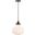 Lyle 1 Light Black And Frosted White Glass Pendant