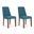 Lyncott Blue And Brown Dining Upholstered Side Chair Set Of 2