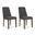 Lyncott Charcoal And Brown Dining Upholstered Side Chair Set Of 2
