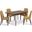 Lyncott Dining Room Set With Mustard Chairs