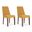 Lyncott Mustard And Brown Dining Upholstered Side Chair Set Of 2