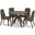 Lyncott Round Dining Room Set With Charcoal Chairs