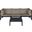 Lynwood Dark Slate Grey and Taupe Modular Outdoor Sectional 4-Piece Set