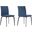 Lyon Blue Fabric and Metal Dining Room Chair Set of 2