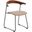 Lyra Modern Chair In Dark Wood Back and Taupe Seat