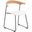Lyra Modern Chair In Natural Wood Back and White Seat
