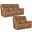 MS Lyra Sahara Sandalwood Leather Zero Gravity Power Reclining Living Room Set With Power Headrest