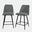 Macey Upholstered Counter Barstool Set of 2 In Blue
