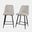 Macey Upholstered Counter Barstool Set of 2 In Natural