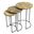 Mackintosh Round Nesting Tables In Natural Inlay and Black